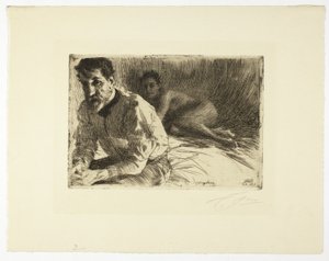 Augustus Saint Gaudens II (Saint Gaudens et son modèle) - Anders Leonard Zorn