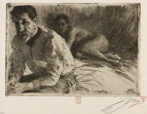 Augustus Saint Gaudens II (Saint Gaudens et son modèle) - Anders Leonard Zorn