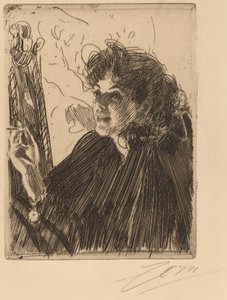 Fille avec cigarette
