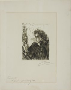 Fille avec une cigarette II - Anders Leonard Zorn