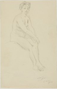 Femme nue assise - Anders Leonard Zorn