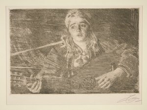 Femme avec luth suédois