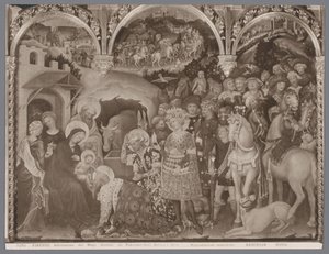 Reproduction photographique de la peinture Adoration des Mages par Gentile da Fabriano - Anderson (firma)