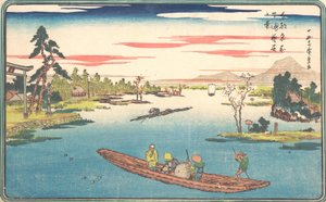 Vue du printemps tardif à Masaki, 1831 - Ando Hiroshige