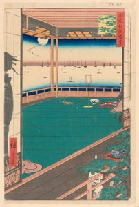 Cap de la Lune (Tsuki-no-misaki) de la série Cent vues célèbres d