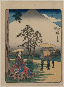 Les Cinquante-Trois Stations du Tokaido : Hara, vers 1850