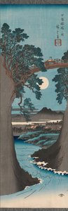 Le pont des singes dans la province de Kai, vers 1841-42