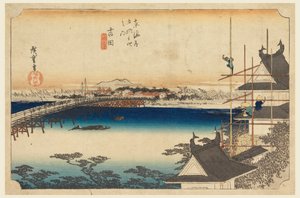 Yoshida (Pont de Toyokawa), dans Les Cinquante-trois Stations de la route du Tokaido