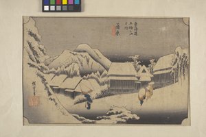 Neige du soir à Kambora - Ando or Utagawa Hiroshige