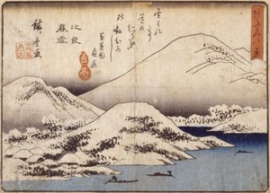 Neige du soir sur le mont Hira - Ando or Utagawa Hiroshige