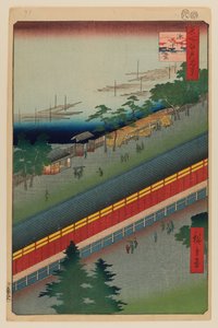 Salle des trente-trois baies, Fukagawa - Ando or Utagawa Hiroshige