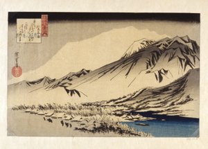 Neige persistante sur le mont Hira - Ando or Utagawa Hiroshige
