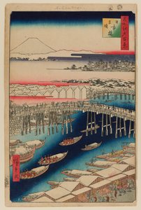 Nihonbashi, déblayage après la neige - Ando or Utagawa Hiroshige