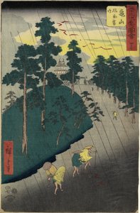 No.47 Pluie et orage, Kameyama, juillet 1855