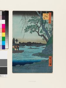Banque de la rivière Onmaya - Ando or Utagawa Hiroshige