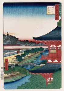Pagode de Zojoji, Akabane, de la série "Cent vues des lieux célèbres d