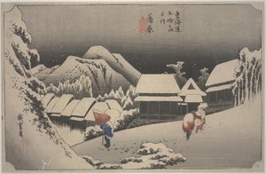 Neige la nuit - Ando or Utagawa Hiroshige