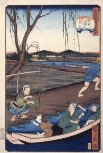 Bateau remorqué à Yotsugi Dōri