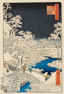 Colline Yūhi et pont tambour à Meguro - Ando or Utagawa Hiroshige