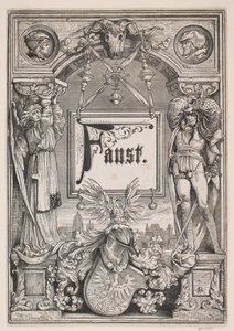 Page de titre et vignette pour une édition de "Faust", Munich 1884