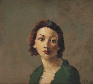 La rousse au corsage vert - Andre Derain
