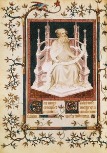 Le prophète Isaïe, miniature du Psautier, par André Beauneveu pour le duc de Berry, manuscrit, France - Andre Beauneveu