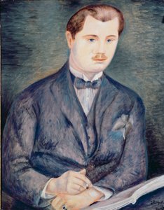 Portrait de Paul Guillaume, vers 1919-20 (huile sur toile) (voir aussi 287559) - Andre Derain