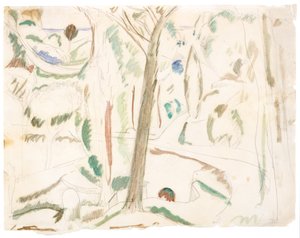 Sans titre (étude pour The Turning Road), vers 1906 (mine de plomb et aquarelle sur papier) - Andre Derain