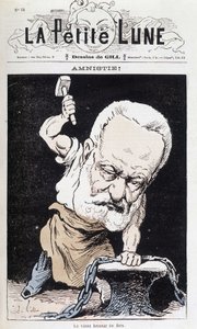 Amnistie ! : Le Vieux Briseur de Fer (Caricature de Victor Hugo) - par Gill, dans "La Petite Lune"