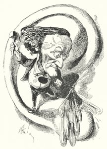 Caricature du compositeur allemand Richard Wagner - Andre Gill