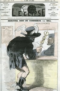 Caricature de Mercure, Dieu du Commerce. Couverture de L