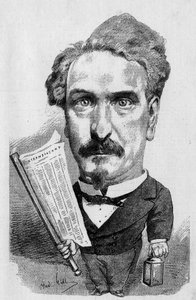 Dessin par André Gill représentant Henri Rochefort (1831-1913) journaliste et politicien français, dans « Le Monde Illustré » - Andre Gill