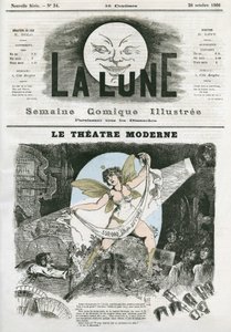 Le Théâtre Moderne à Paris. Caricature de Gill, dans "La Lune", 28 octobre