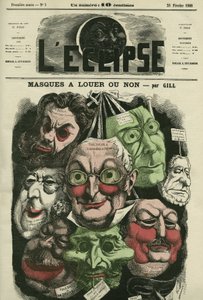 Masques à louer ou non pour le carnaval. Couverture dans « L