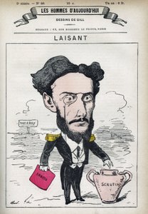 Portrait de Charles-Ange Laisant, scientifique et homme politique français. Caricature par Gill, Paris