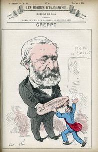 Portrait de Louis Greppo (1810-1888), homme politique français, il fut député du Rhône et de la Seine. Caricature par Gill, Paris