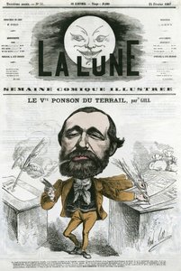 Portrait du vicomte Ponson du Terrail (1829-1871), écrivain populaire français, auteur d