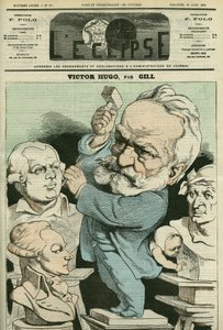 Portrait de Victor Hugo, homme de lettres et homme politique français. Couverture de L