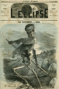 Le Faucheur, une représentation de la Mort. Couverture dans "L