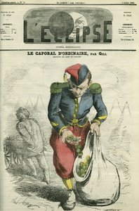 Le caporal habituel, un soldat cultivant un jardin au camp de Châlons. Couverture dans « L