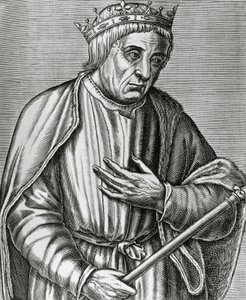 Portrait de Casimir III, roi de Pologne, connu sous le nom de Grand (1310-1370), gravure de Les Vrais pourtraits et Vies des Hommes illustres - Andre Thevet