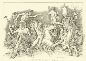 Bataille des Tritons (gravure) - Andrea (after) Mantegna