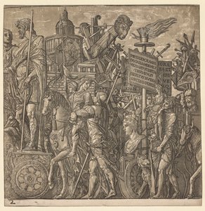 Le Triomphe de Jules César : Statues colossales et équipements de siège, 1593-99 - Andrea Andreani