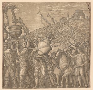 Le Triomphe de Jules César : Soldats portant des vases