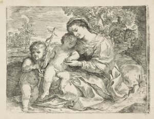Sainte Famille avec le jeune Jean-Baptiste - Andrea Camassei