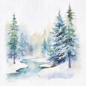 Ruisseau dans la forêt en hiver