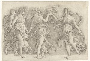 Quatre femmes dansant