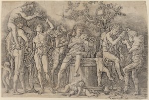 Bacchanale avec une cuve à vin