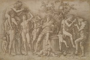 Bacchanale avec la cuve de vin, 1470-90 - Andrea Mantegna