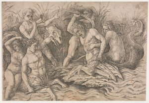Bataille des dieux de la mer - partie droite, vers 1485-88